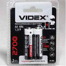 ак. Videx HR06 *2 Ni-MH 2700 mAh (20)(200)