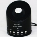 Портативные колонки WSTER  WS-A9  (3W, FM, micro USB, USB, 3.5 mm,  акумм.) black