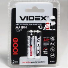 ак. Videx HR03 *2 Ni-MH 1000 mAh (20)(200)