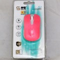 Мыша Shen Nu S2, (безпроводная, 2.4 Ghz, 1000dpi, 3 кн., 1*AA) USB, Pink-white