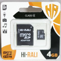 Hi-Rali micro SD card 4 GB blister
