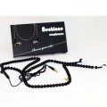 Наушники +микрофон Necklace  (гарнитура, бусы, картонная упаковка) black