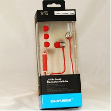 Наушники +микрофон Earfun EF-E4  (гарнитура, картонная коробка) red