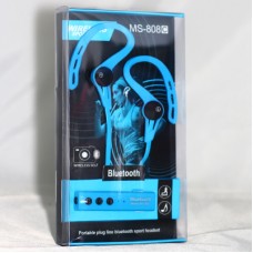 Наушники +микрофон Handsfree MS-808C (Bluetooth-гарнитура, регулятор громкости) blue