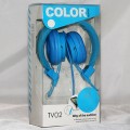 Наушники +микрофон Color TV02  (гарнитура) blue