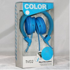 Наушники +микрофон Color TV02  (гарнитура) blue