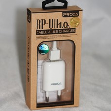 СЗУ Remax Proda RP-U11 (1A, USB, кабель Lightning)(коробка) white