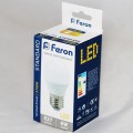LED лампа Feron G45, 6W/60W, 220V, 2700K, E27