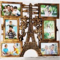 рамка 10*15 пластик Колаж (6 рамок, Ейфелева вежа)(бронза)(24) 47*42 см