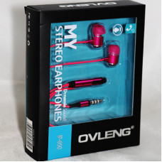 Наушники +микрофон Oveling IP-650 (гарнитура, картонная коробка) pink