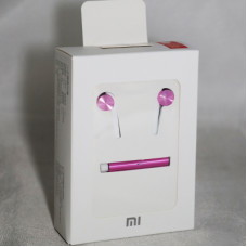 Наушники +микрофон  Xiaomi MI-7 (гарнитура,метал, коробка) pink