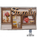 рамка 10*15 пластик Колаж (3 рамки, Family)(бронза, 25*40см)(48)