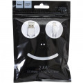 Кабель Hoco X13 Lightning to USB 2.0 AF, 2,4 А, 1m, (пакет) white