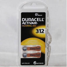 бат. Duracell  DA312 *6 (для слуховых аппаратов)(6)(60)(600) blister