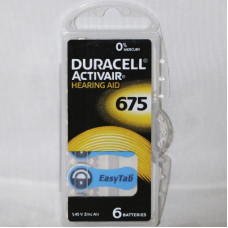 бат. Duracell  DA675 *6 (для слуховых аппаратов)(6)(60) blister