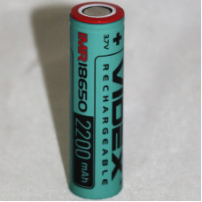 ак. Videx 18650 (2200 mAh, 3.7V)(20A)(високострумовий)(50)(600)