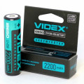 ак. Videx 18650 (2200 mAh, 3.7V)(з захистом)(20)(160) color box