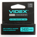 ак. Videx 18650 (3400 mAh, 3.7V)(з захистом)(20)(160) color box