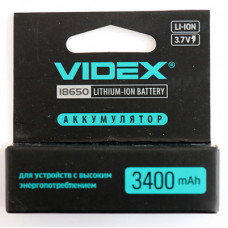 ак. Videx 18650 (3400 mAh, 3.7V)(з захистом)(20)(160) color box