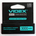 ак. Videx 18650 (3000 mAh, 3.7V)(з захистом)(20)(160) color box