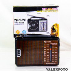 Радіо Golon RX-608 ACW(AM/FM/TV/ SW1-2, 3W, 220V, 2*R20)(40) black-brown