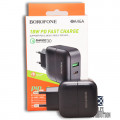 МЗП Borofone BA46A PD QC3.0 (18 W, 1*USB+ Type-C роз'єм)(коробка) black