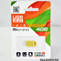 Mibrand Lynx mini USB Flash 4 Gb USB 2.0 Metal Gold