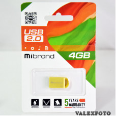 Mibrand Lynx mini USB Flash 4 Gb USB 2.0 Metal Gold