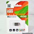 Mibrand Lynx mini USB Flash 4 Gb USB 2.0 Metal Silver