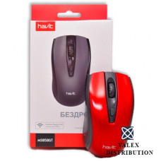 Миша Havit HV-MS858GT, USB (бездротова, 2.4 GHz, 1*AA)(40) black-red