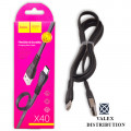 Кабель Hoco X40 Noah Type-C to USB 2.0 AF, 1m, (коробка) black
