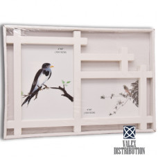 рамка 10*15 пластик Колаж (2 рамки)(біла)(48) 33*23 см