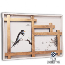 рамка 10*15 пластик Колаж (2 рамки)(бронза)(48) 33*23 см