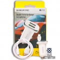 АЗП Borofone BZ12 (2,4 A, 2*USB, 12W, кабель Lightning)(коробка) white