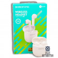 Наушники +микрофон Borofone BE49 Serenity TWS (стерео гарнитура, кейс с подзарядкой) white