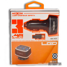 АЗУ Moxom MX-VC01 (2,4 A, 3*USB, кабель Lightning)(коробка) black