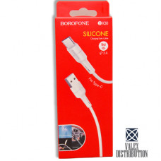 Кабель Borofone BX30 Type-C to USB 2.0 AF, 1m, (коробка) white