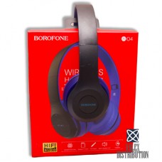 Навушники +мікрофон Borofone BO4 (Bluetooth-гарнітура, регулятор гучності) blue