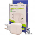 МЗП Borofone BA46A PD QC3.0 (18 W, 1*USB+ Type-C роз'єм)(коробка) white