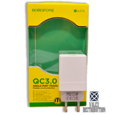 СЗУ Borofone BA47A QC3.0 (3A, 18W, 1*USB)(коробка) white